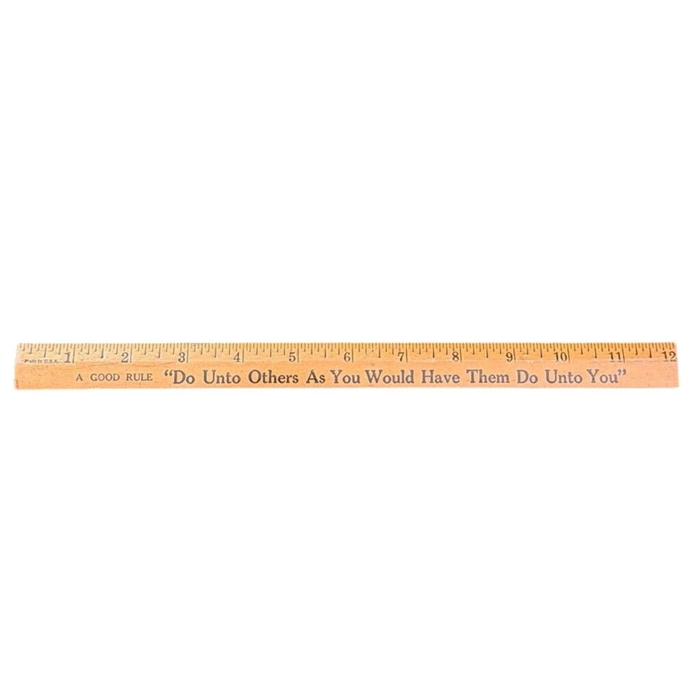 Vintage Coca Cola advertising wooden ruler “do unto others as you…”